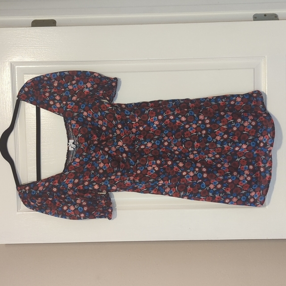 NSR Cami Sweetheart Neck Puff Sleeve Floral Print Mini Dress - Picture 2 of 4